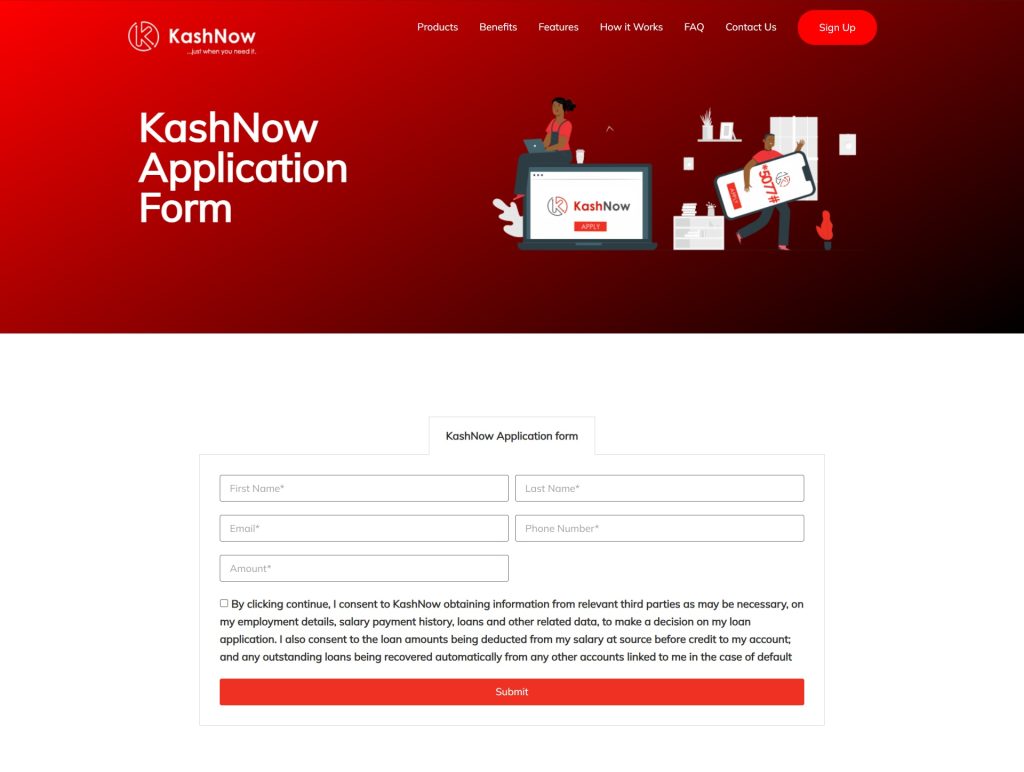 kashnow Application form